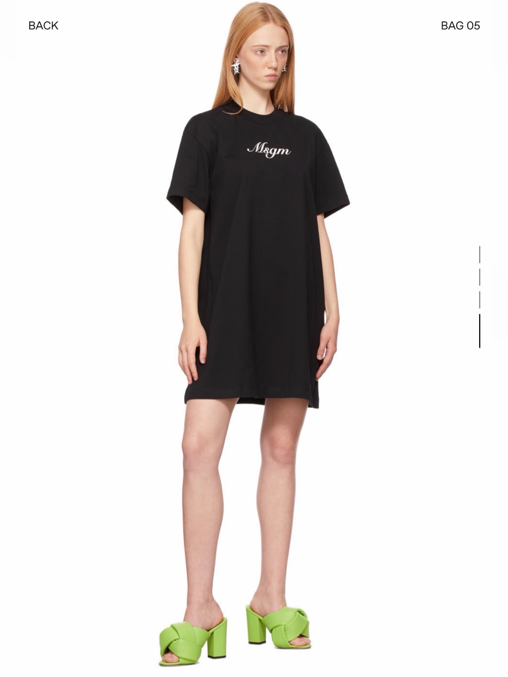Msgm Black Tshirt Dress